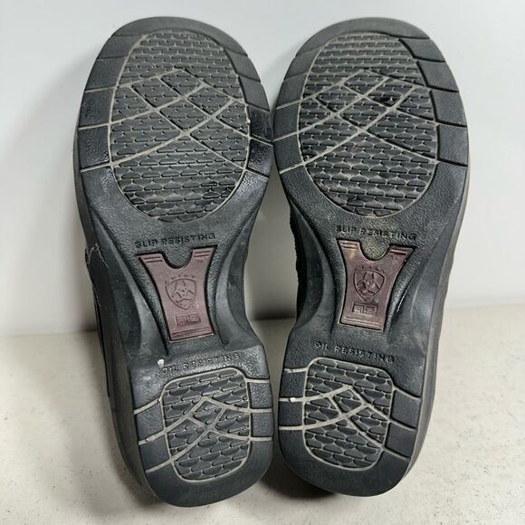 Ariat Shoes Women’s 7C Black Leather Steel Toe Work Clogs Slip Oil Resistant - Picture 7 of 8